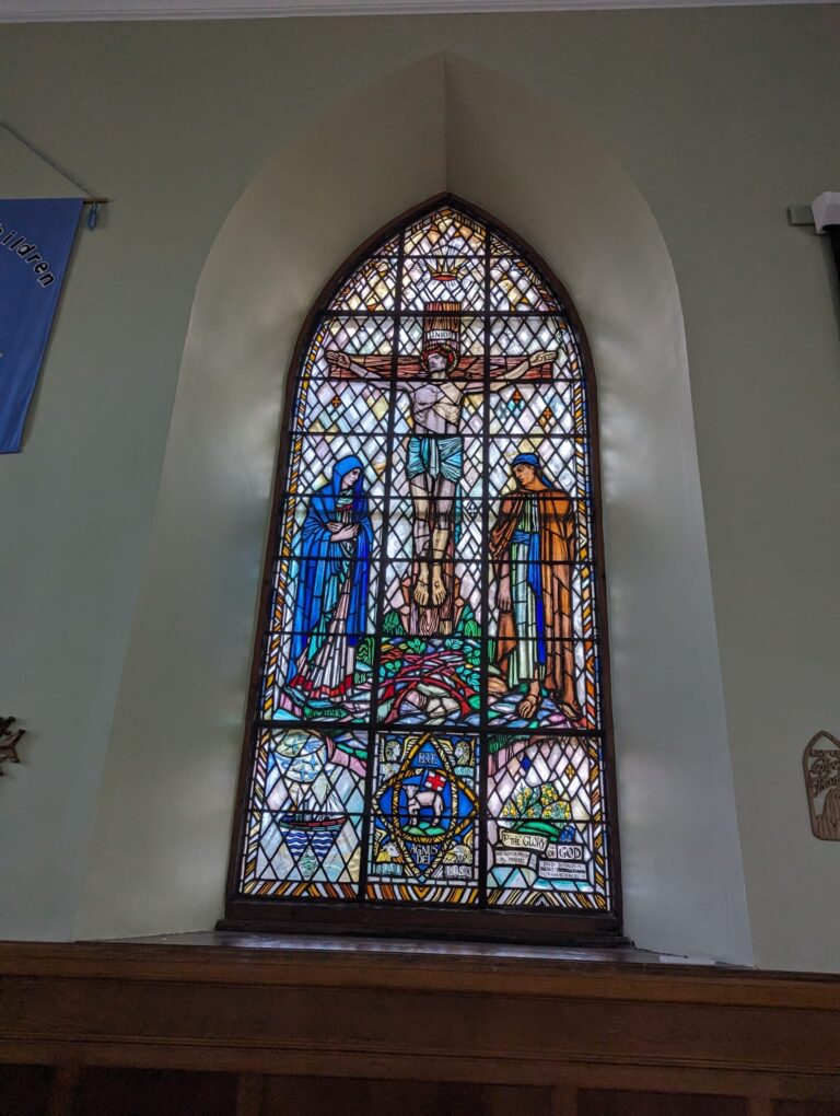 An image of the Stained Glass Window in Portlethen Church